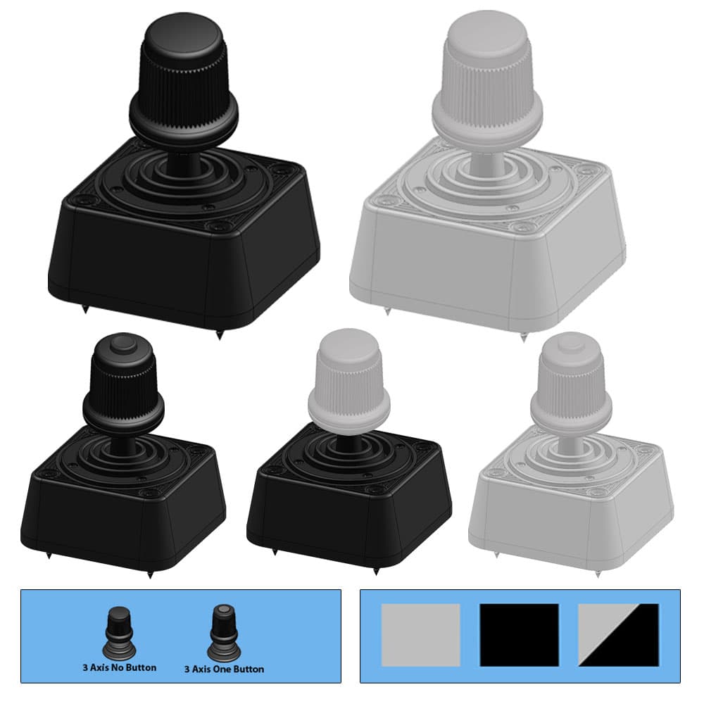 Ruffy MH Slim Z Fingertip Hall Effect Joystick Range
