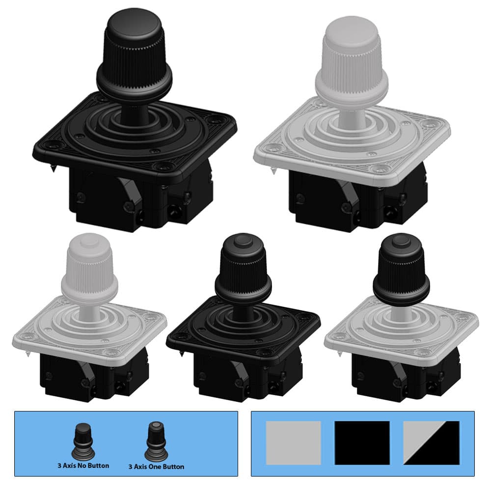 Ruffy MH Slim Z Fingertip Hall Effect Joystick Range