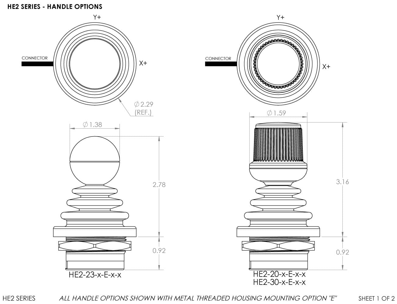 Ruffy HE2 Fingertip Hall Effect Joystick 3 Axis Range