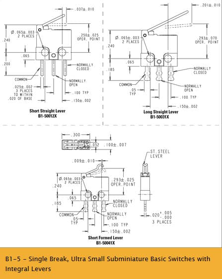 OTTO B1-5 Basic Switch Range with Lever