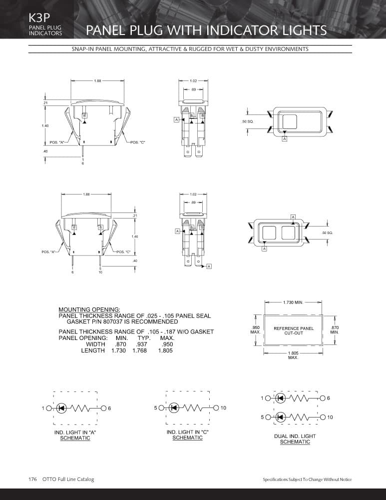 OTTO K3P Indicator Light Range