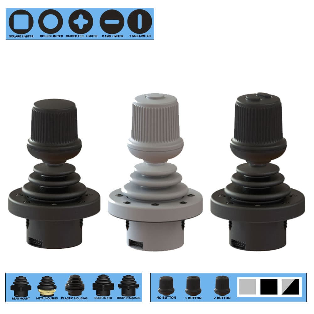 Ruffy HE2 Fingertip Hall Effect Joystick 3 Axis Range