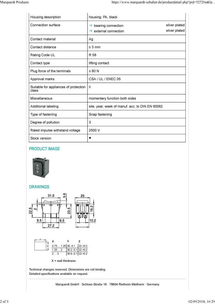 Marquardt Rocker Switches - Series 1830