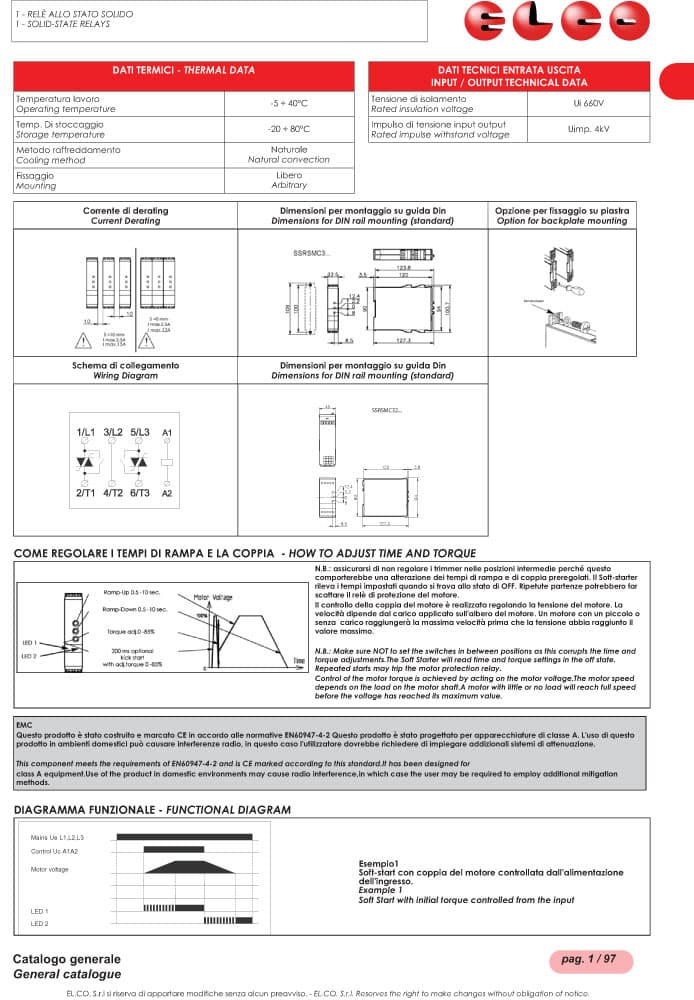 Elco AC Semiconductor - SSRSMC Series (Soft Starter)
