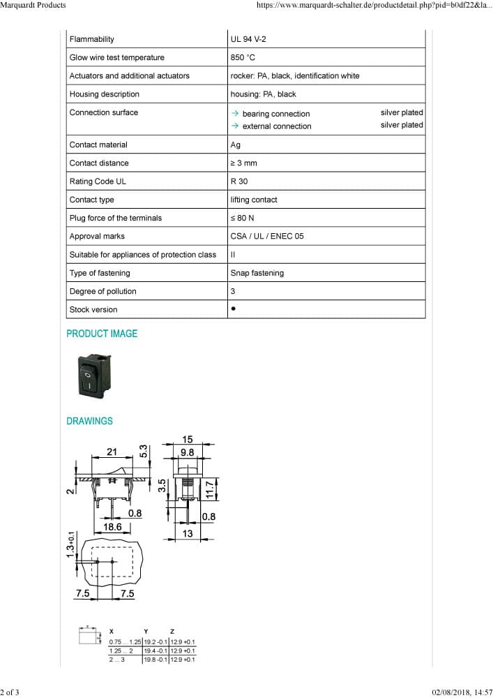 Marquardt Rocker Switches - Series 1800