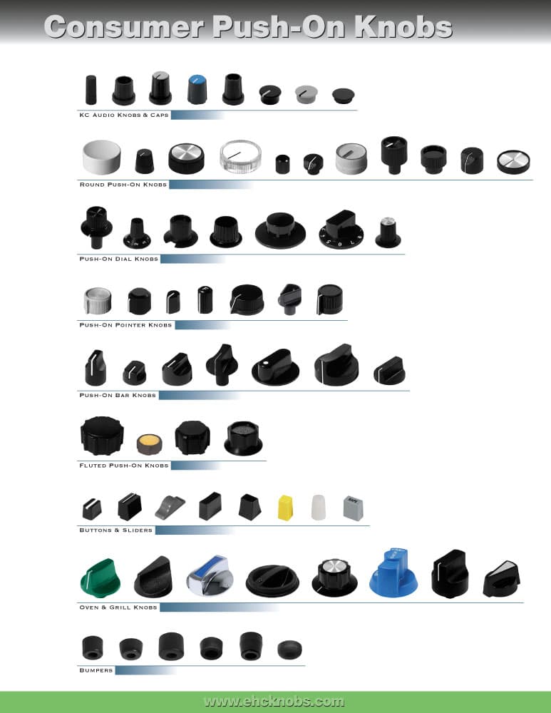 EHC Knobs - Control Knobs - 2 Prong Clamp Knob Series