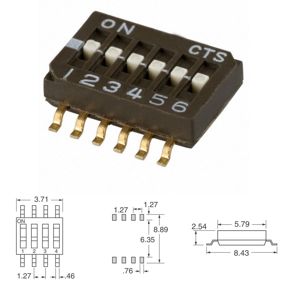 CTS Half Pitch Dip Switch 218 Series