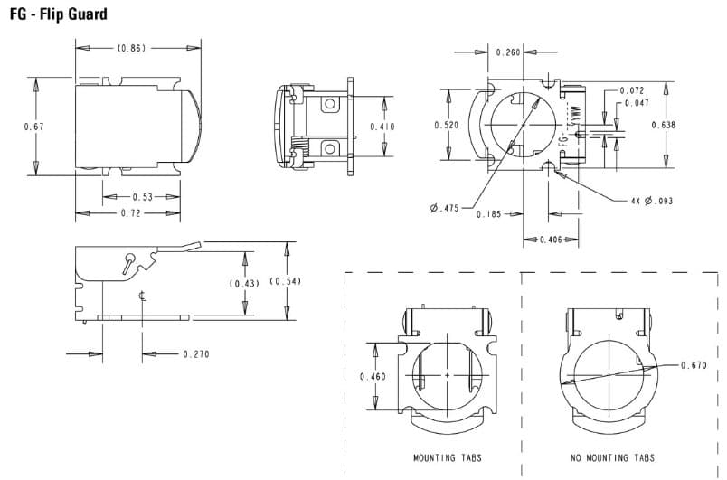 Offering maintained actuation, suitable to protect push button switches from